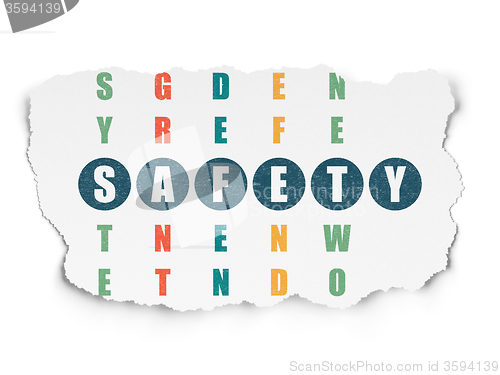 Image of Security concept: Safety in Crossword Puzzle