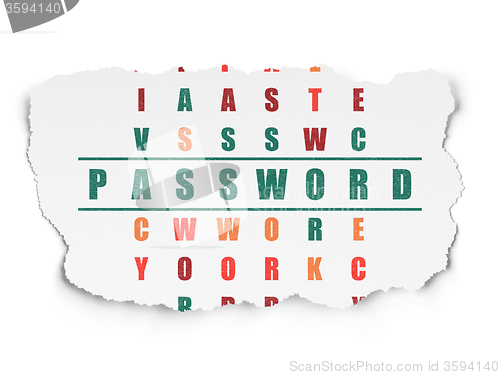 Image of Protection concept: Password in Crossword Puzzle