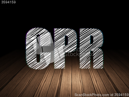 Image of Healthcare concept: CPR in grunge dark room