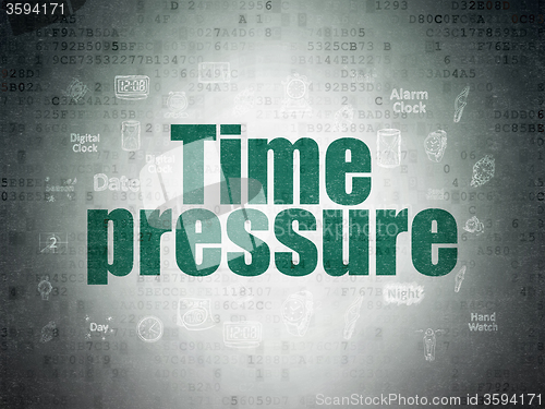 Image of Timeline concept: Time Pressure on Digital Paper background