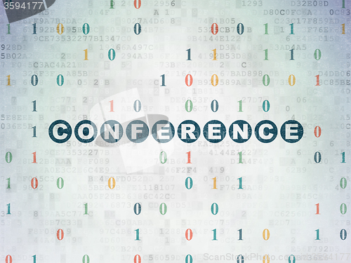 Image of Finance concept: Conference on Digital Paper background