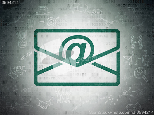 Image of Business concept: Email on Digital Paper background