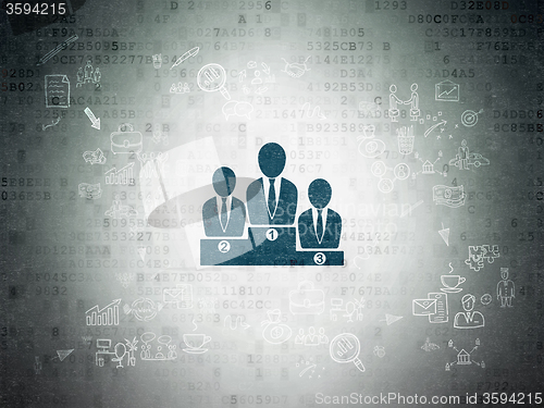 Image of Finance concept: Business Team on Digital Paper background