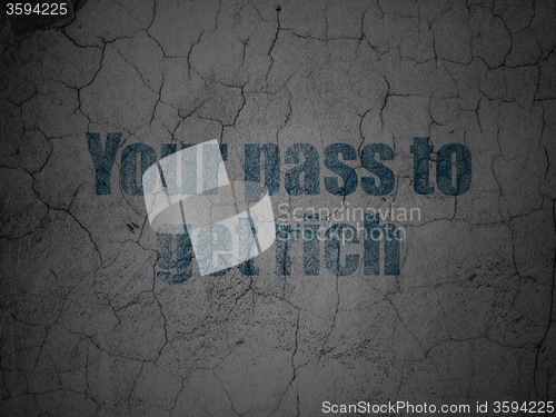 Image of Finance concept: Your Pass to Get Rich on grunge wall background