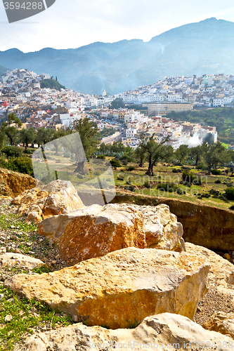 Image of old city in morocco africa and landscape valley
