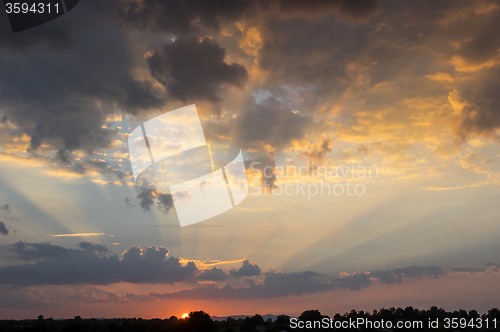 Image of Beautiful sky at sunset