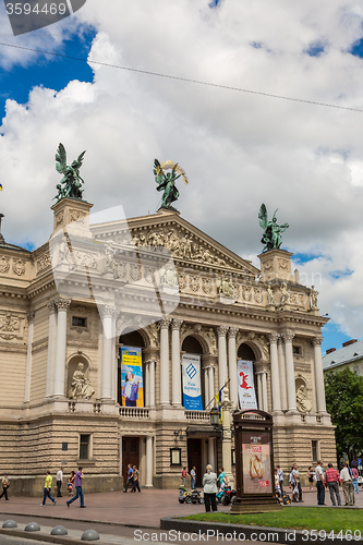 Image of Academic Opera and Ballet Theatre in Lviv, Ukraine.