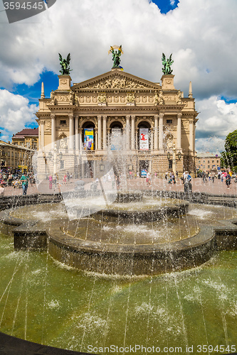 Image of Academic Opera and Ballet Theatre in Lviv, Ukraine.