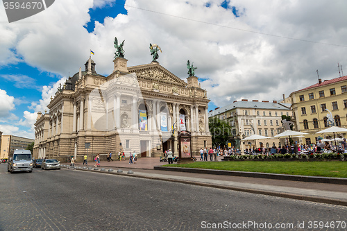 Image of Academic Opera and Ballet Theatre in Lviv, Ukraine.