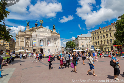 Image of Academic Opera and Ballet Theatre in Lviv, Ukraine.