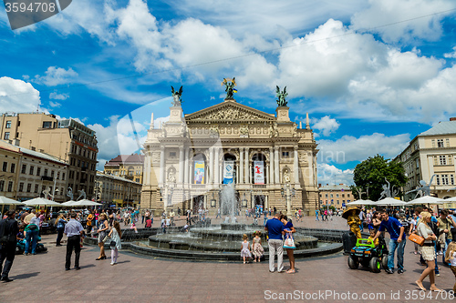 Image of Academic Opera and Ballet Theatre in Lviv, Ukraine.