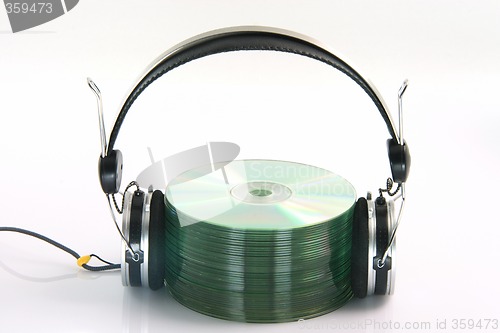 Image of headphones and cds