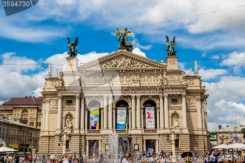 Image of Academic Opera and Ballet Theatre in Lviv, Ukraine.