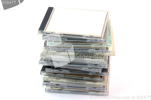 Image of pile of cd cases