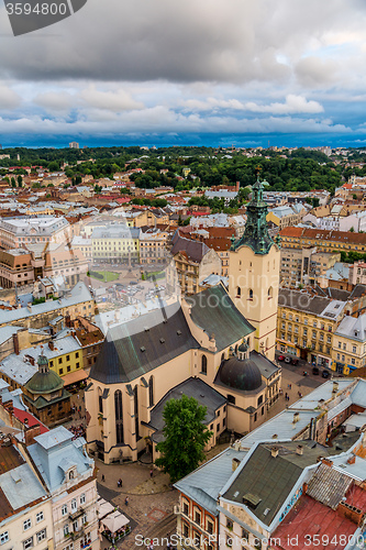 Image of Lviv bird\'s-eye view, Ukraine