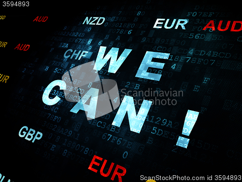 Image of Business concept: We Can! on Digital background