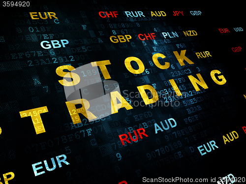 Image of Finance concept: Stock Trading on Digital background