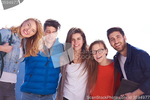 Image of happy students group