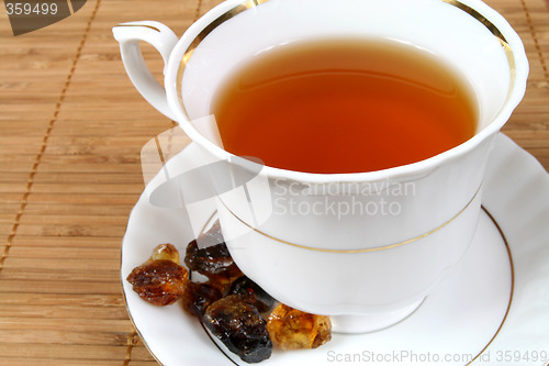 Image of Black tea and sugar