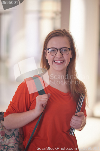 Image of student girl with tablet computer