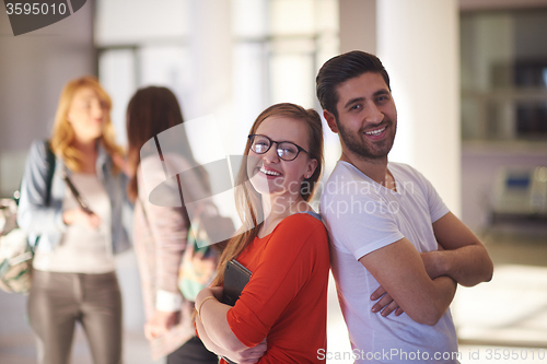 Image of students couple standing together