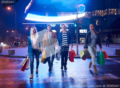 Image of Group Of Friends Enjoying Shopping