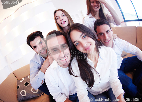 Image of group of friends taking selfie