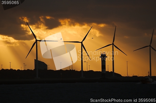 Image of Wind power turbines