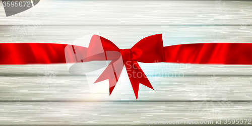 Image of Red ribbon and bow. EPS 10