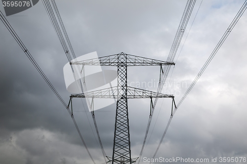 Image of Electric lines above