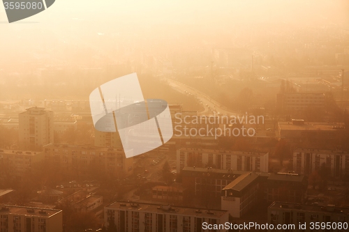 Image of Town in smog