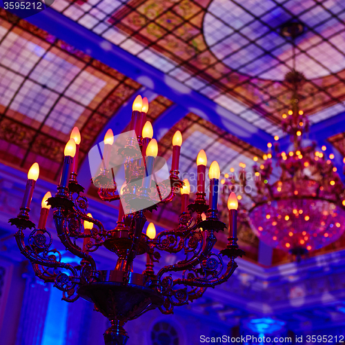 Image of flowers on table in wedding day