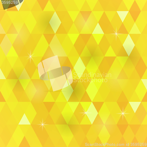 Image of Yellow Geometric Retro Mosaic Pattern