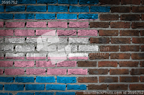 Image of Dark brick wall - Trans Pride