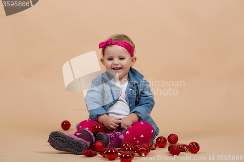 Image of one year baby portrait