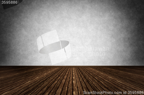 Image of Dark room with wooden floor