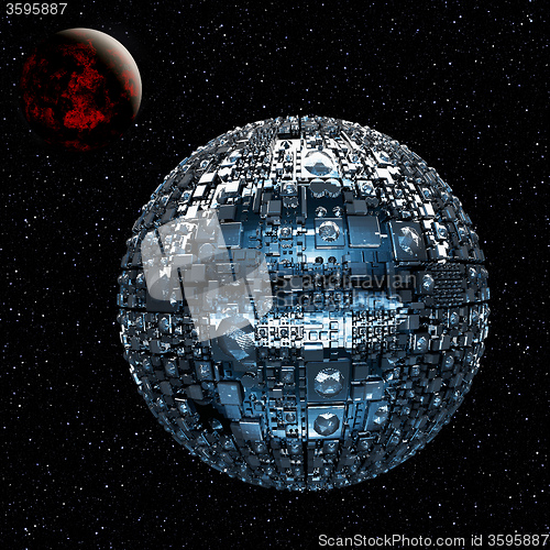 Image of Fictional universe with space battle ship