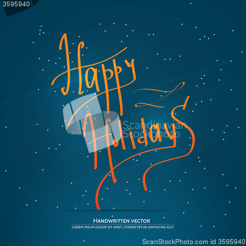 Image of Happy holiday lettering