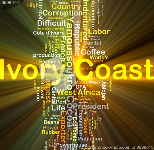 Image of Ivory Coast background concept glowing