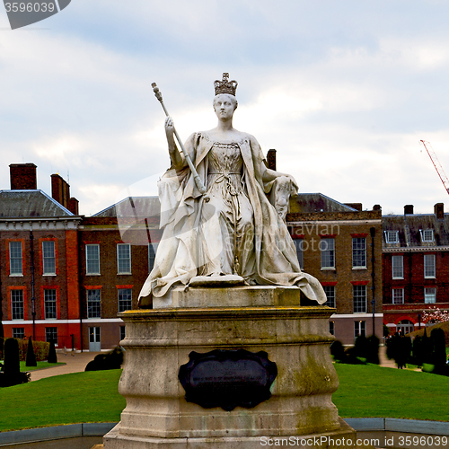 Image of historic   marble and statue in old city of london england