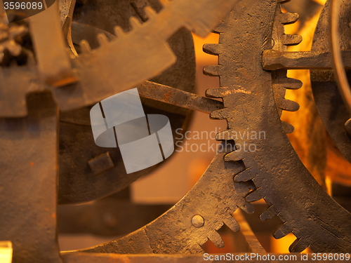 Image of Grunge gear, cog wheels background. Concept of industrial, science, clockwork, technology.