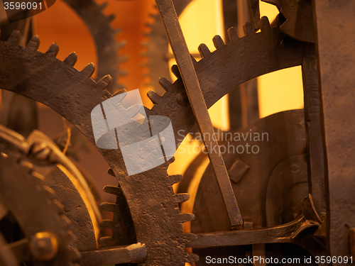 Image of Grunge gear, cog wheels background. Concept of industrial, science, clockwork, technology.