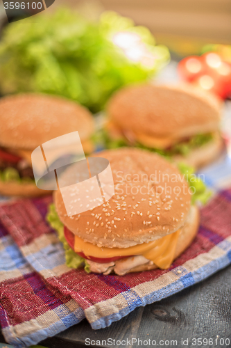 Image of home made burgers