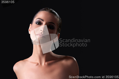 Image of Fashion model with smokey makeup