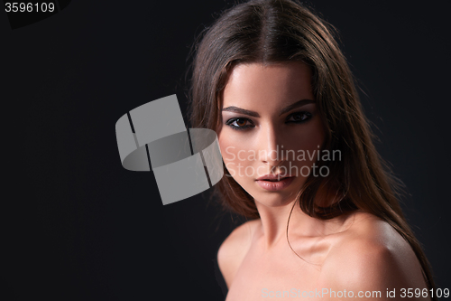 Image of Fashion model with smokey makeup