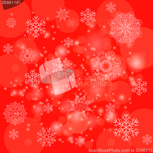 Image of Abstract Winter Pattern.  Snowflakes Background