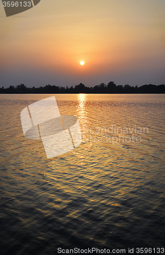 Image of Sunset over the lake