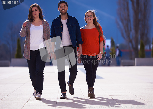 Image of happy students group