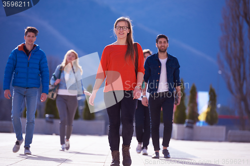 Image of happy students group