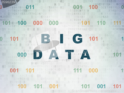 Image of Data concept: Big Data on Digital Paper background